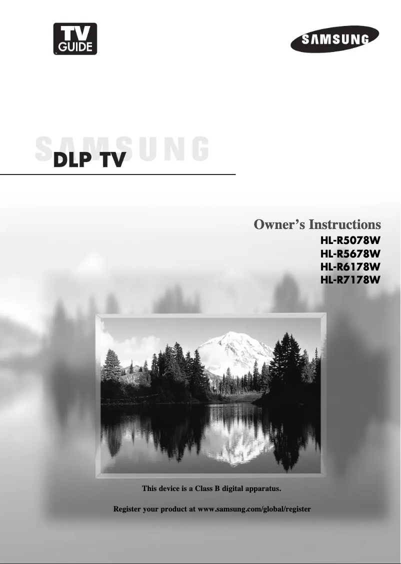 Image de la première page du manuel de l'appareil HL-R7178W