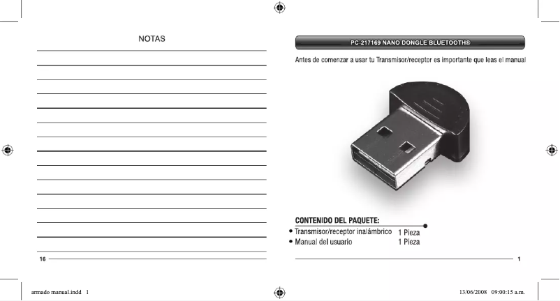 Image de la première page du manuel de l'appareil PC-217169