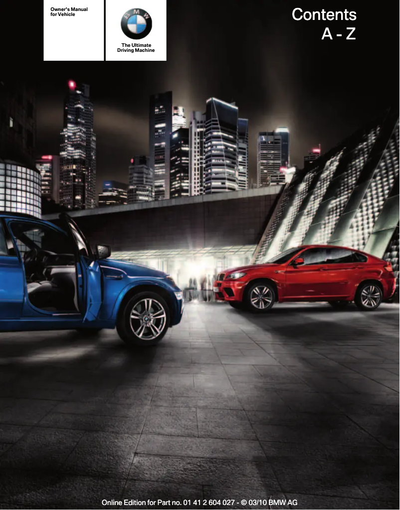 Image de la première page du manuel de l'appareil X5 M (2011)