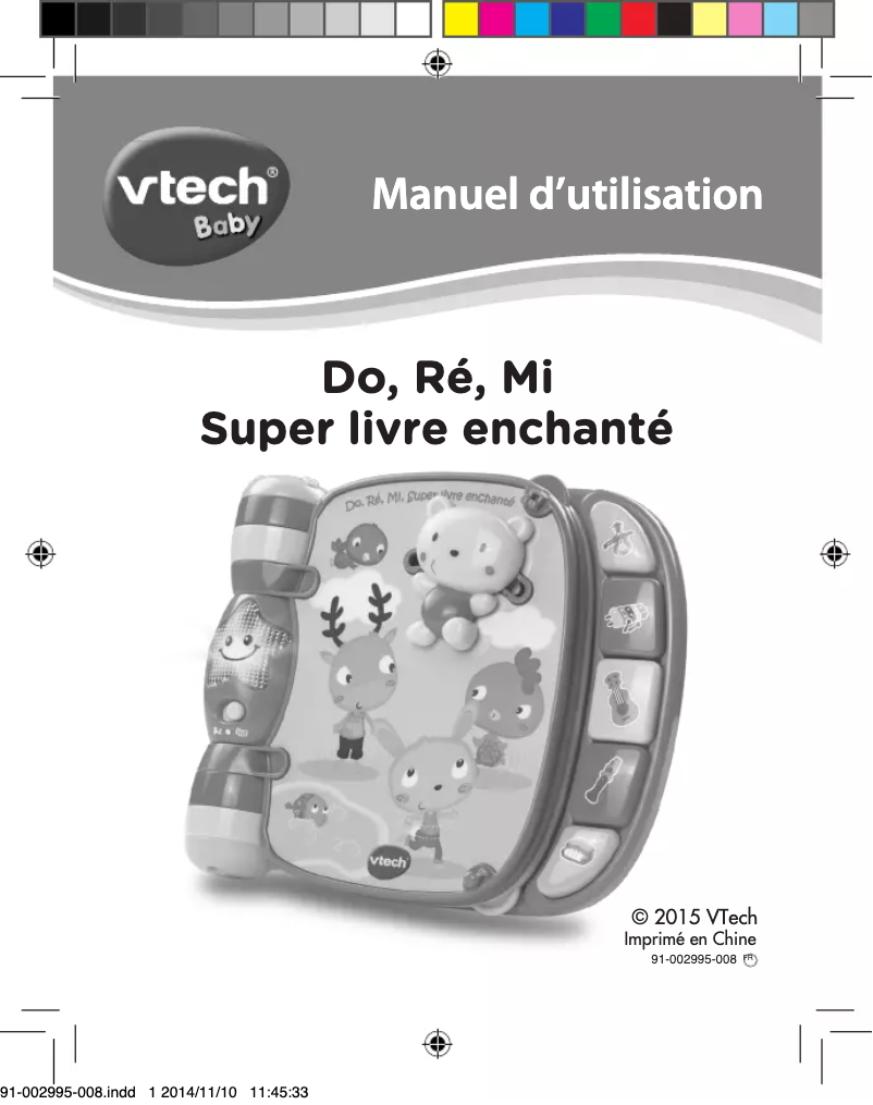 Página 1 del manual Manual de usuario Vtech Do, Re, Mi, super livre enchanté assortis