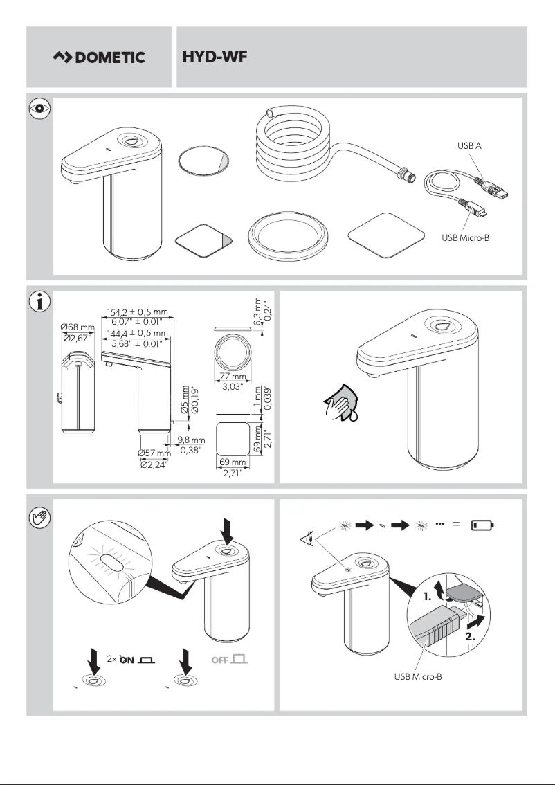 Page 1 de la notice Manuel utilisateur Dometic GO Hydration