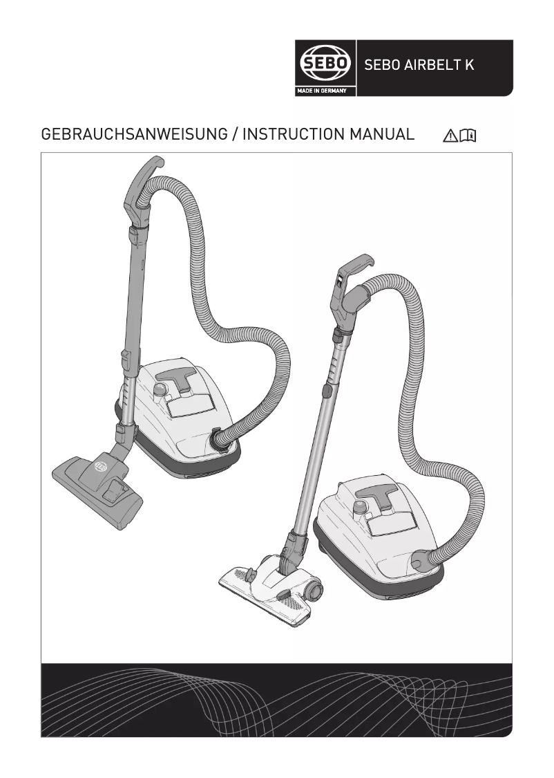 Page n°1 - Manuel utilisateur Sebo Airbelt K3 Vulcano