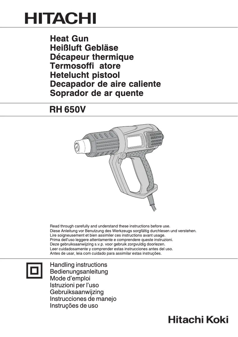 Page n°1 - Manuel utilisateur Hitachi RH650V(LA)