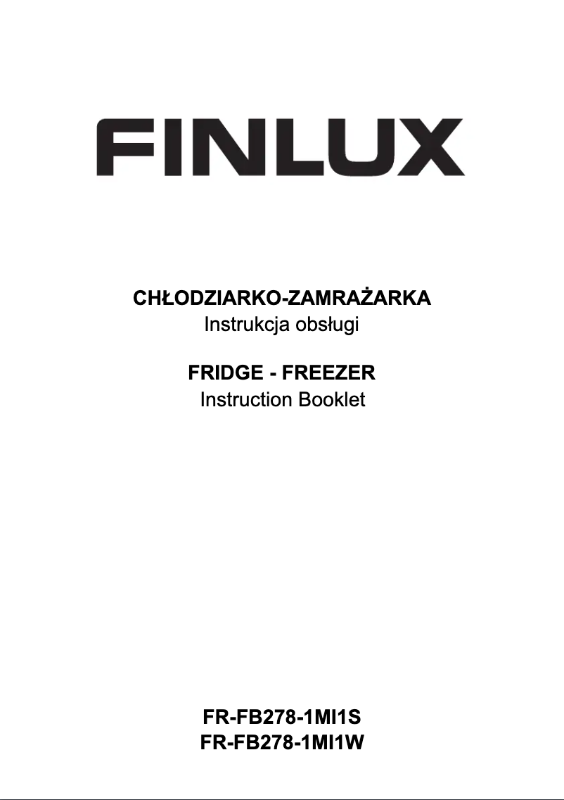 Page n°1 - Manuel utilisateur Finlux FR-FB278-1MI1S