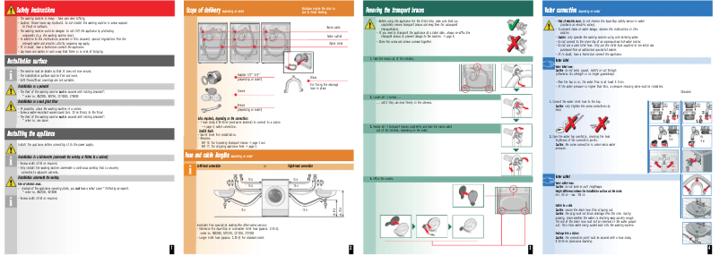 Page n°1 - Guide d'installation Siemens WM16E463DN