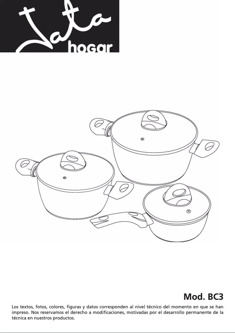 Page 1 de la notice Manuel utilisateur Jata BC3