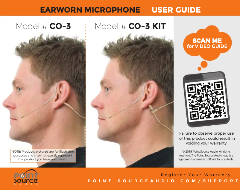 Page n°1 - Manuel utilisateur Point Source Audio CO-3-Kit
