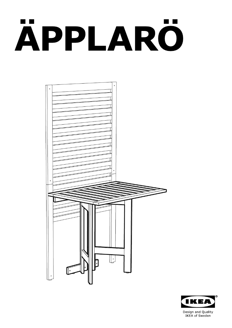 Page 1 de la notice Manuel utilisateur Ikea APPLARO (80x56x72)