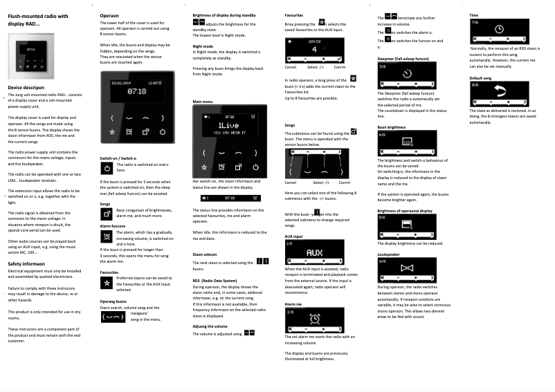 Image de la première page du manuel de l'appareil RADCD528