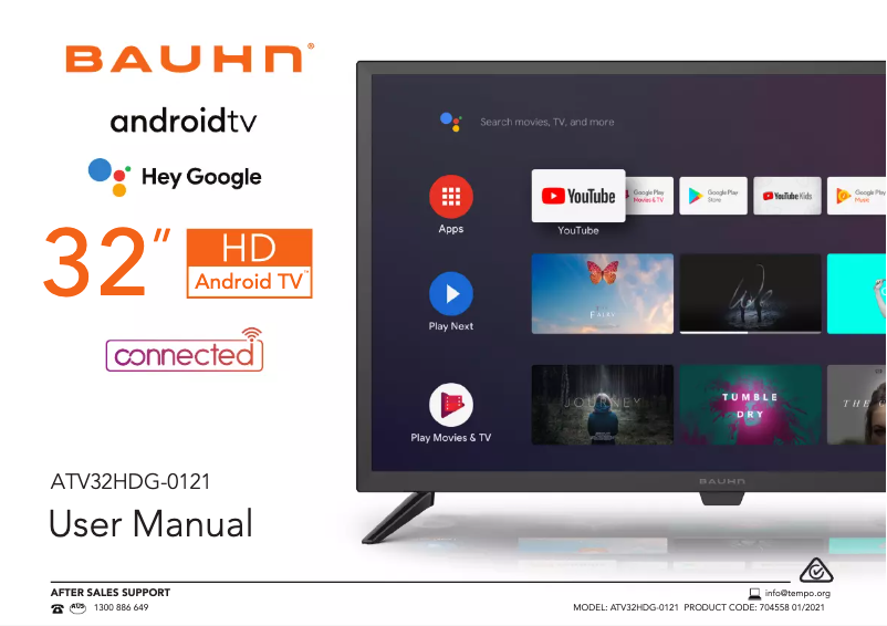 Page 1 de la notice Manuel utilisateur Aldi ATV32HDG-0121