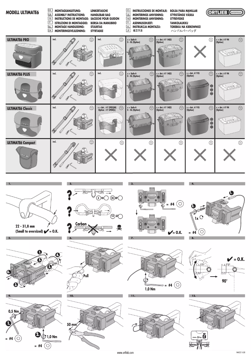 Image de la première page du manuel de l'appareil Ultimate 6 L Plus