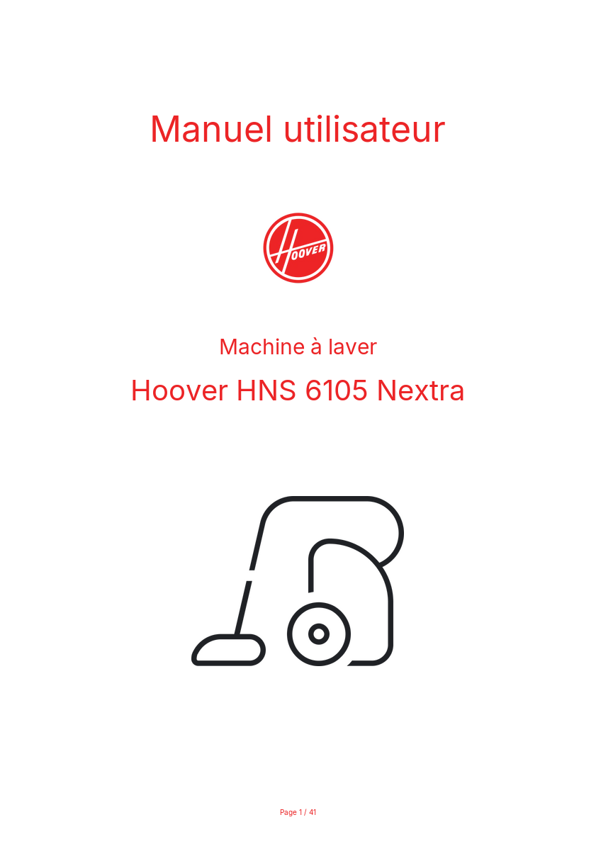 Image de la première page du manuel de l'appareil HNS 6105 Nextra