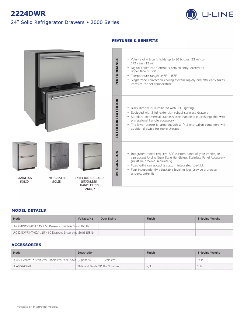 Image de la première page du manuel de l'appareil U-2224DWR