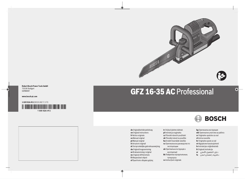 Imagen de la primera página del manual del dispositivo GFZ 16-35 AC