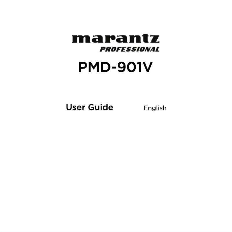 Image de la première page du manuel de l'appareil PMD-901V