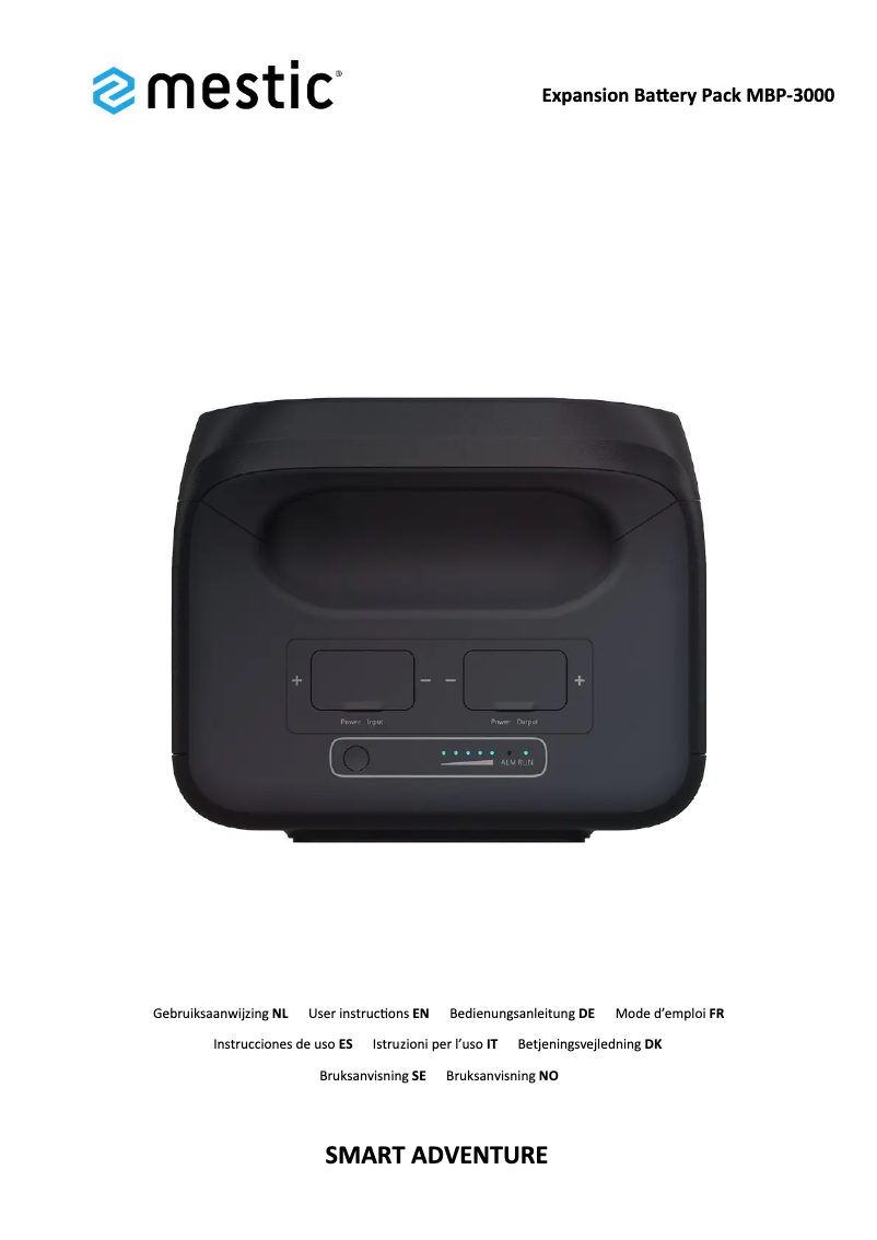 Page 1 de la notice Manuel utilisateur Mestic MBP-3000