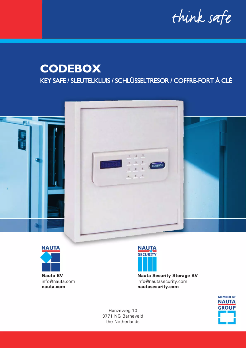 Page 1 de la notice Manuel utilisateur Nauta Codebox