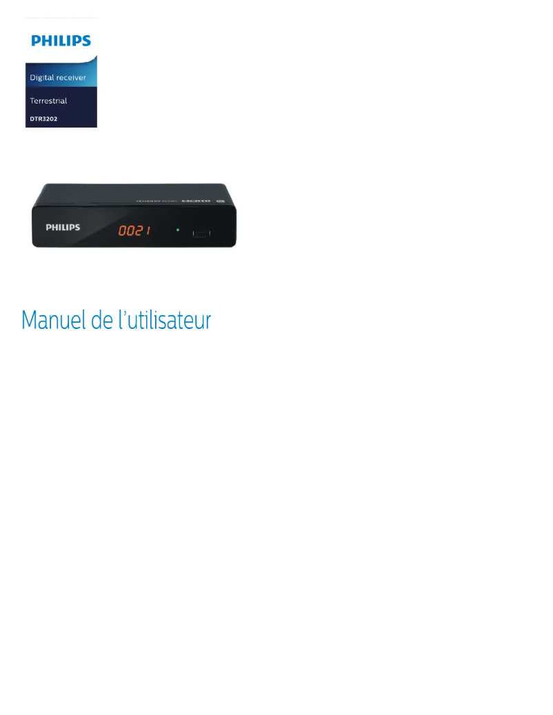 Page 1 de la notice Manuel utilisateur Philips NeoViu T2 DTR3204