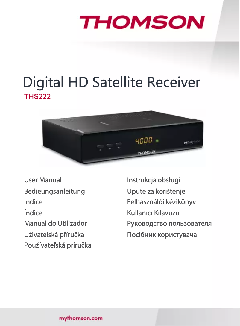 Image de la première page du manuel de l'appareil THS222
