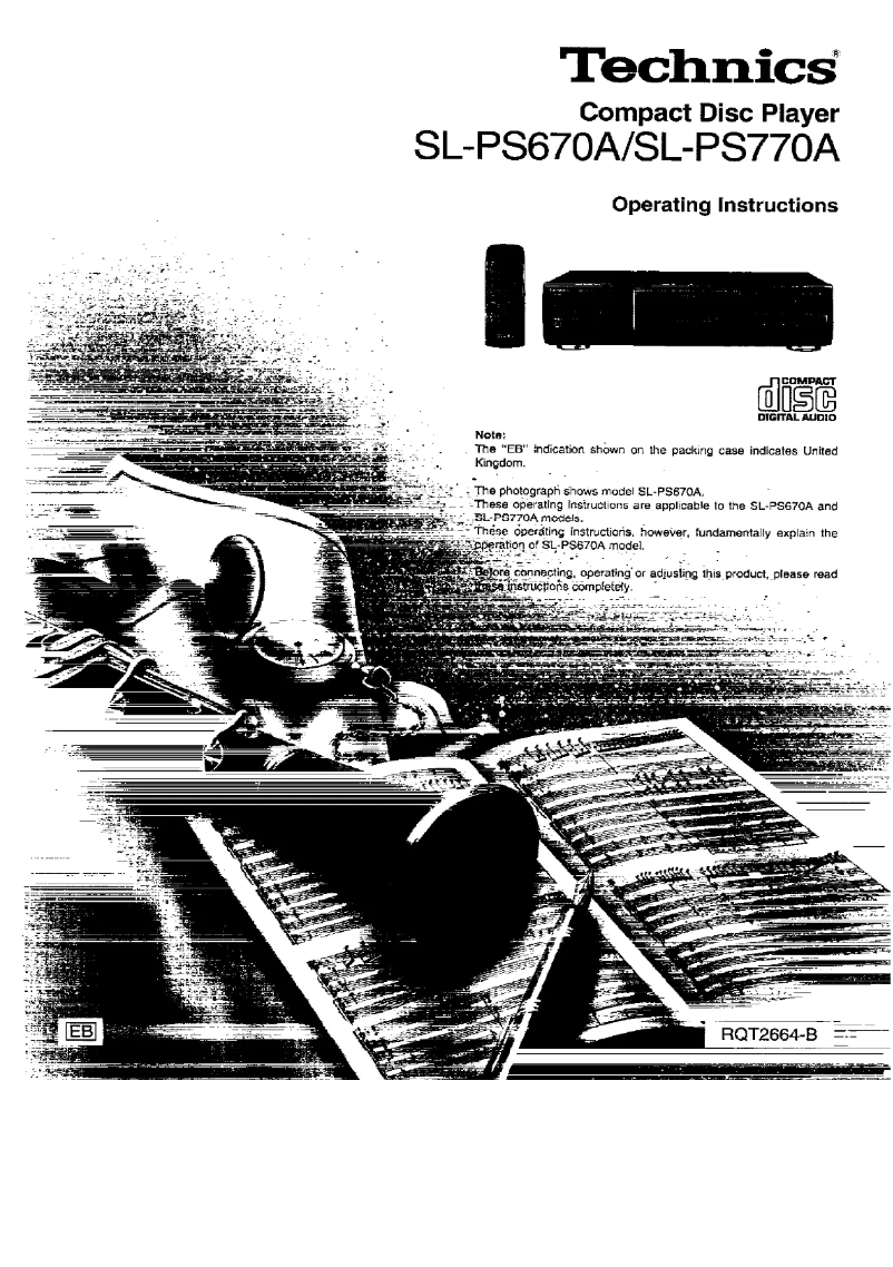 Image de la première page du manuel de l'appareil SL-PS770A