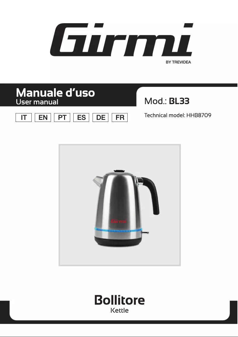 Página 1 del manual Manual de usuario Girmi BL33