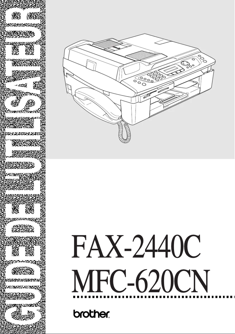 Image de la première page du manuel de l'appareil MFC-620CN