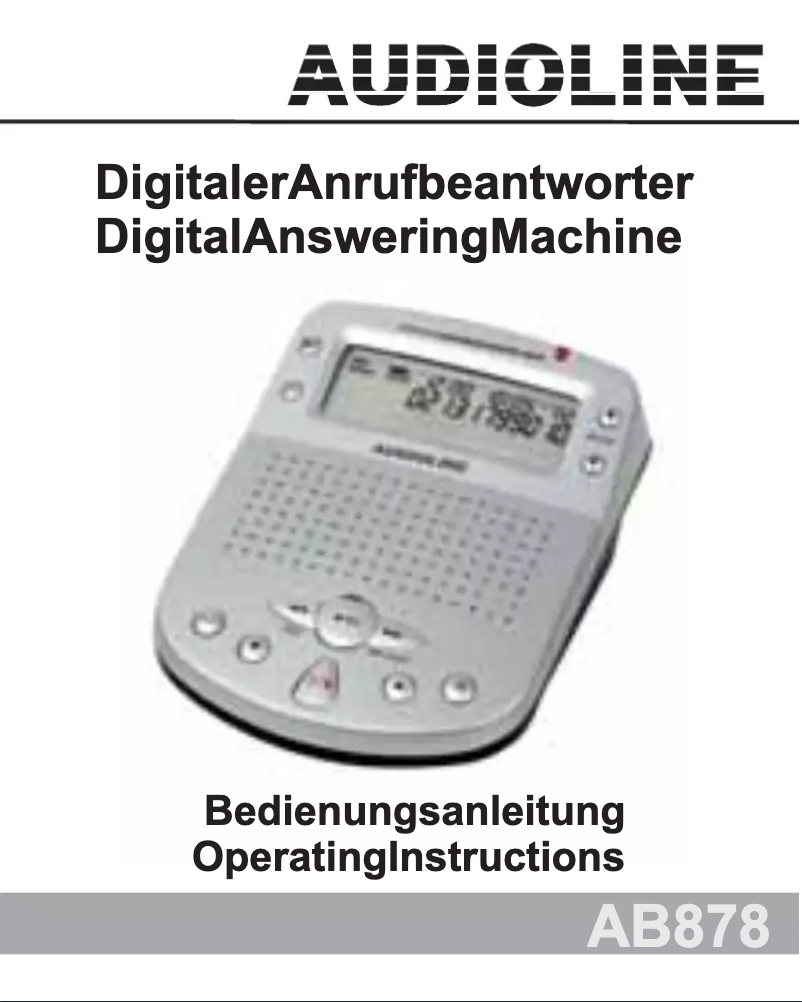 Page 1 de la notice Manuel utilisateur Audioline AB878