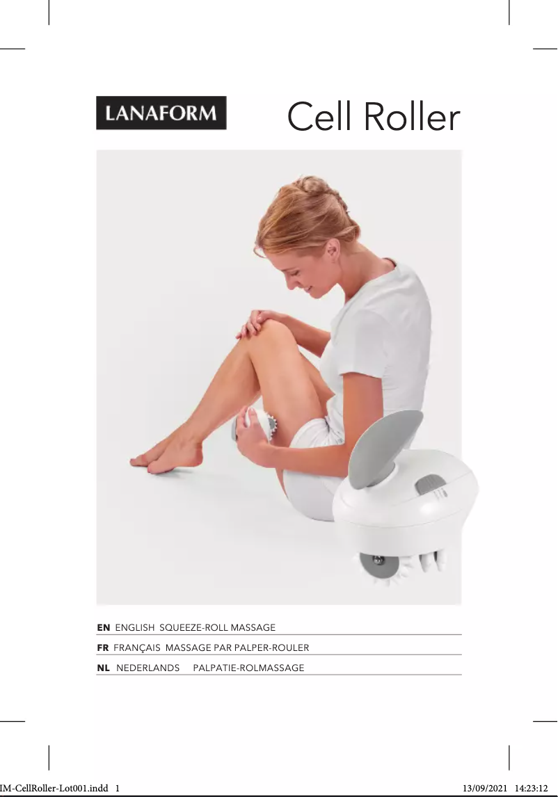 Page 1 de la notice Manuel utilisateur Lanaform Cell Roller