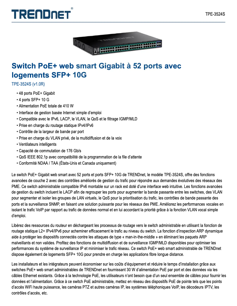 Image de la première page du manuel de l'appareil TPE-3524S