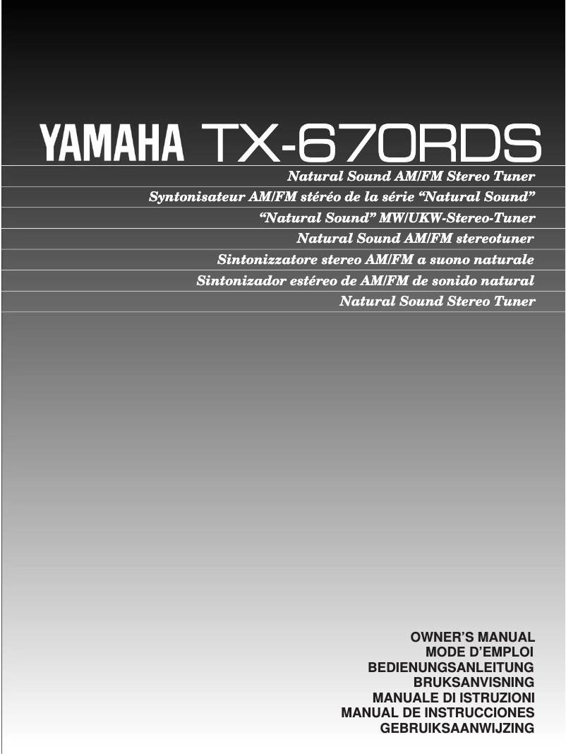 Image de la première page du manuel de l'appareil TX-670RDS