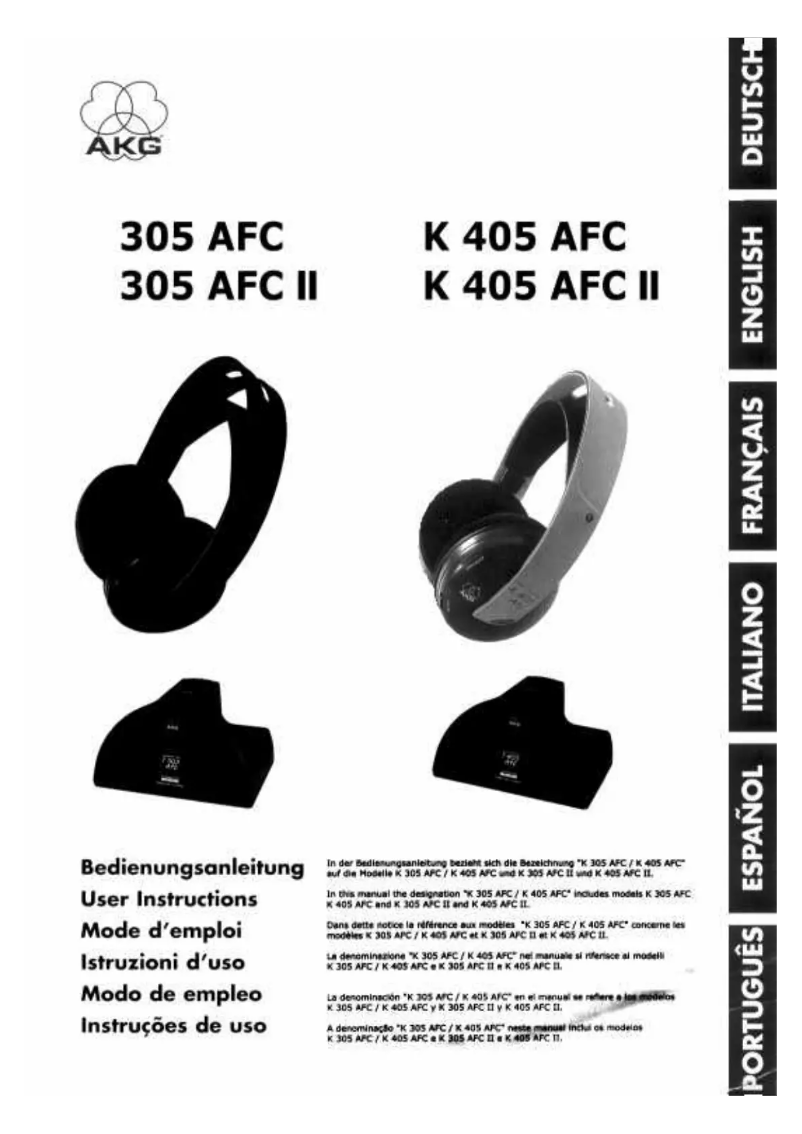Image de la première page du manuel de l'appareil K405 AFC II