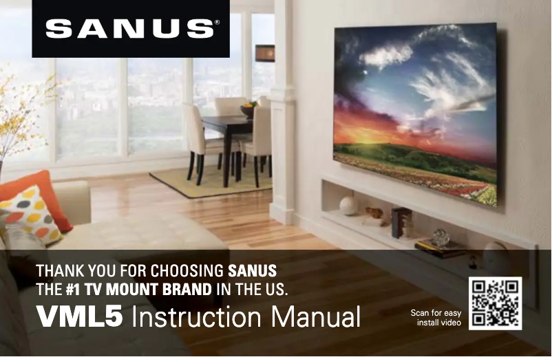 Page n°1 - Guide d'installation Sanus VML5