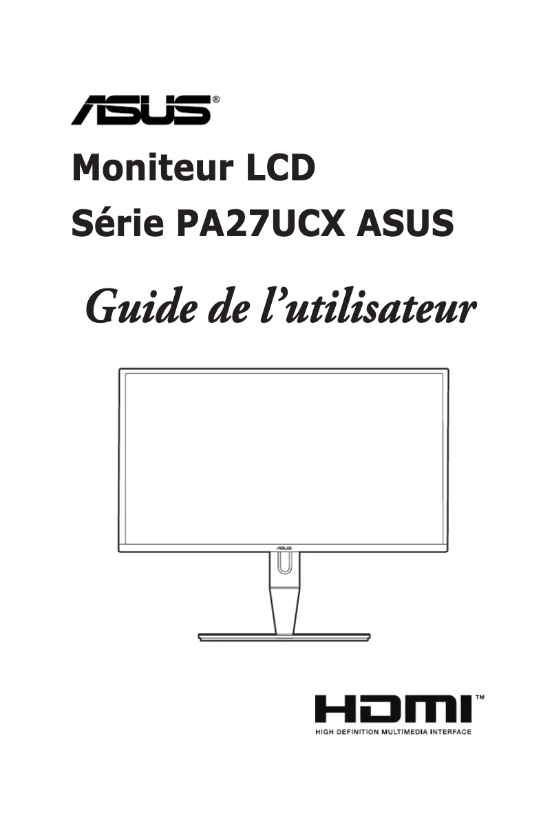 Page n°1 - Manuel utilisateur Asus ProArt PA27UCX