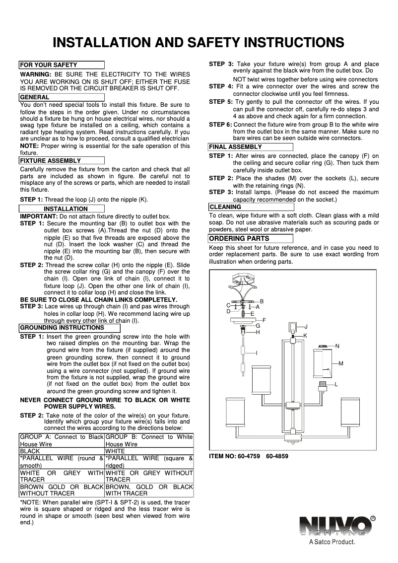 Image de la première page du manuel de l'appareil Gemini 60/4759
