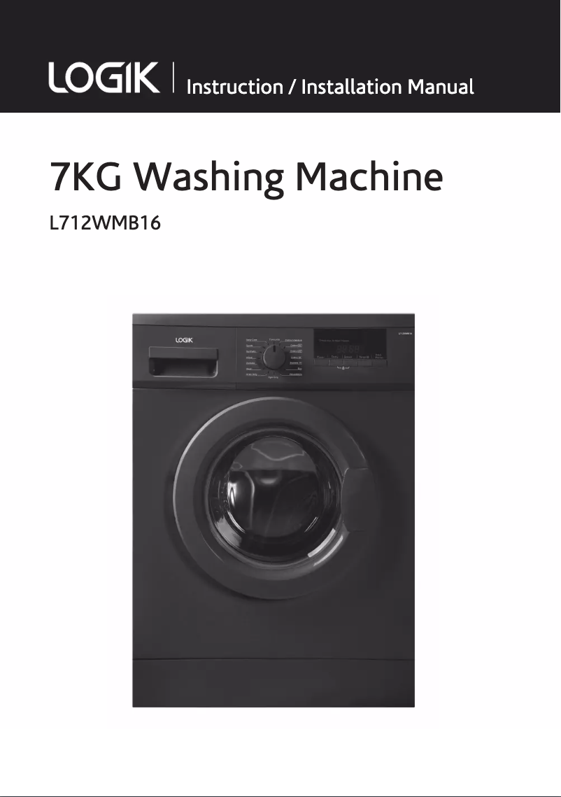 Page 1 de la notice Manuel utilisateur Logik L712WMB16