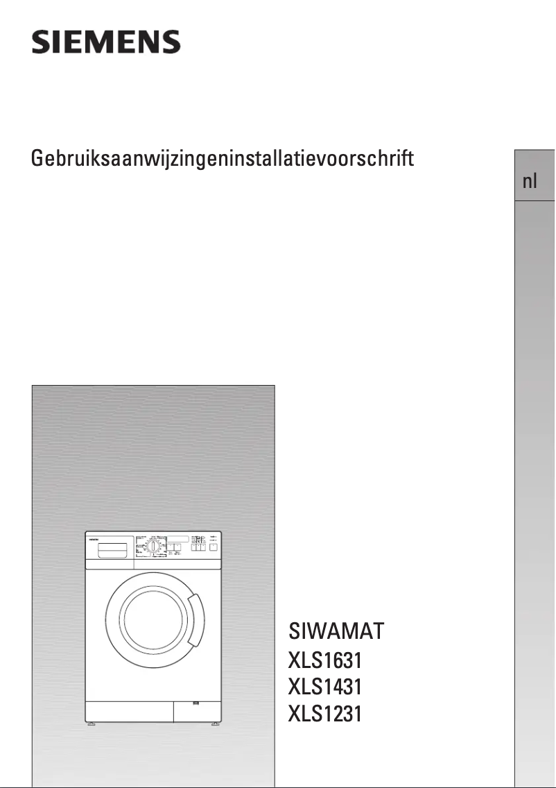 Page n°1 - Manuel utilisateur Siemens WXLS1231