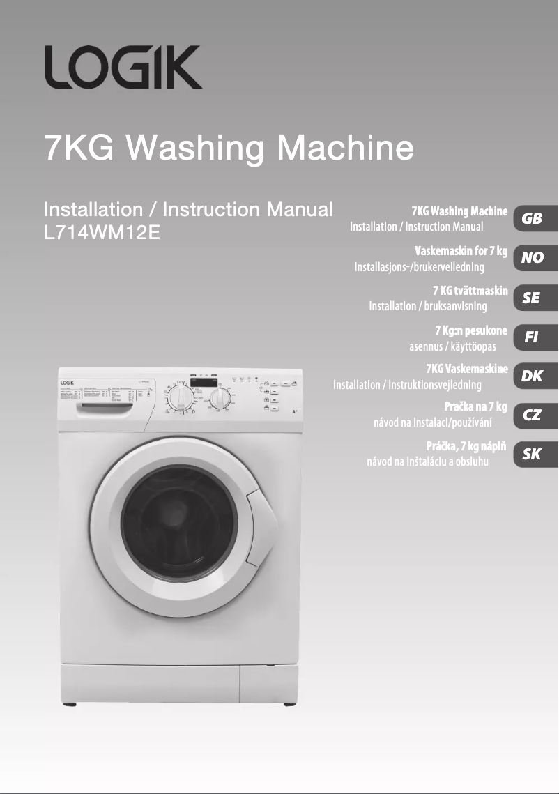 Page 1 de la notice Manuel utilisateur Logik L714WM12E