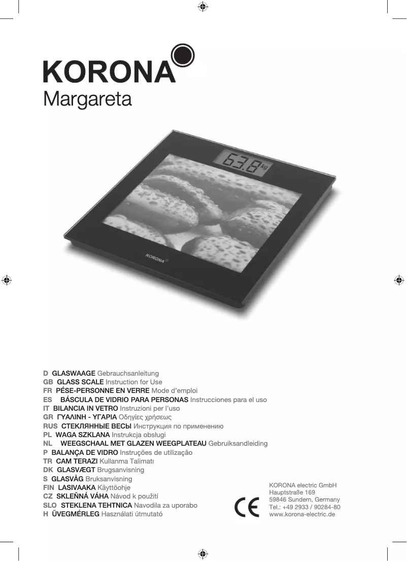 Image de la première page du manuel de l'appareil Margareta