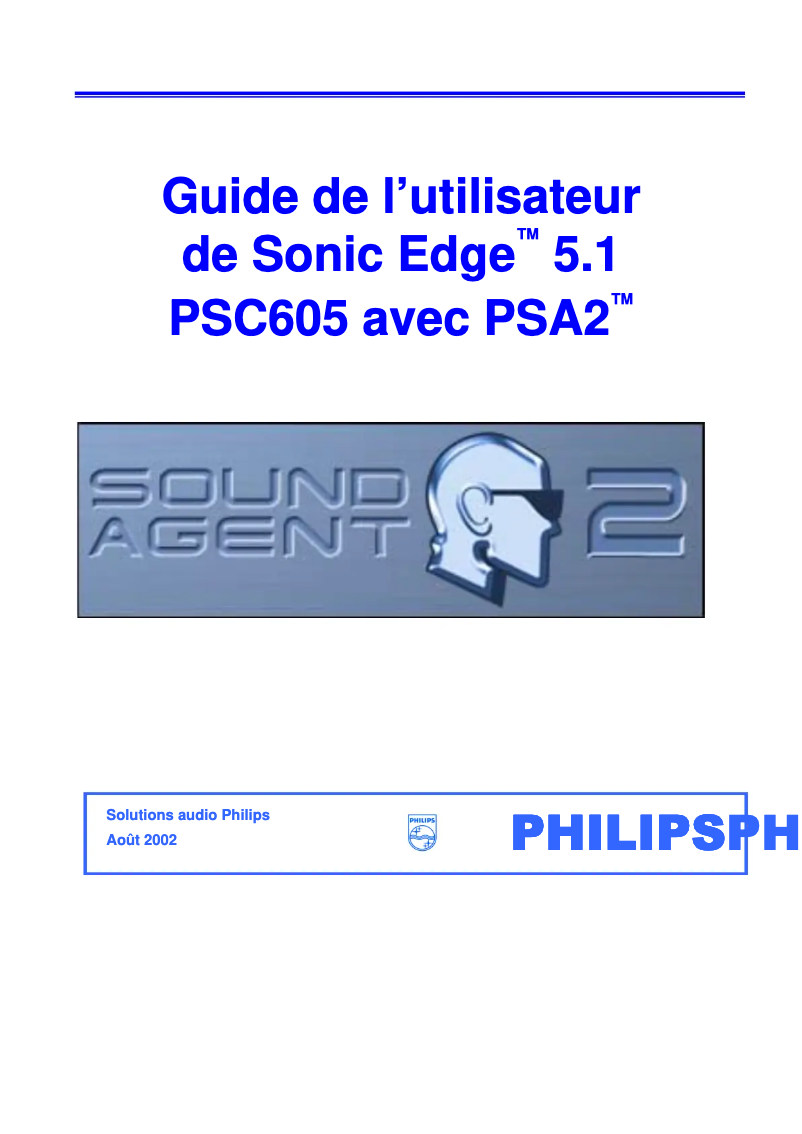 Page n°1 - Manuel utilisateur Philips PSC605