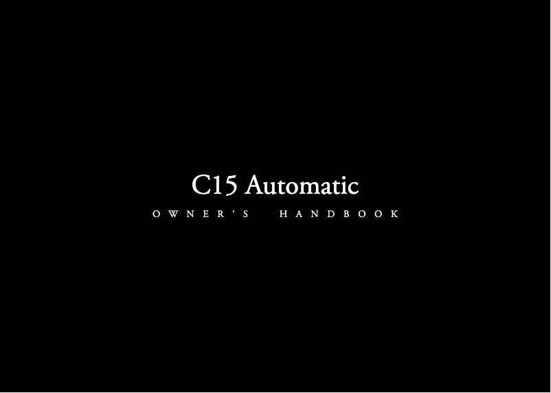 Page n°1 - Manuel utilisateur Christopher Ward C15 Automatic