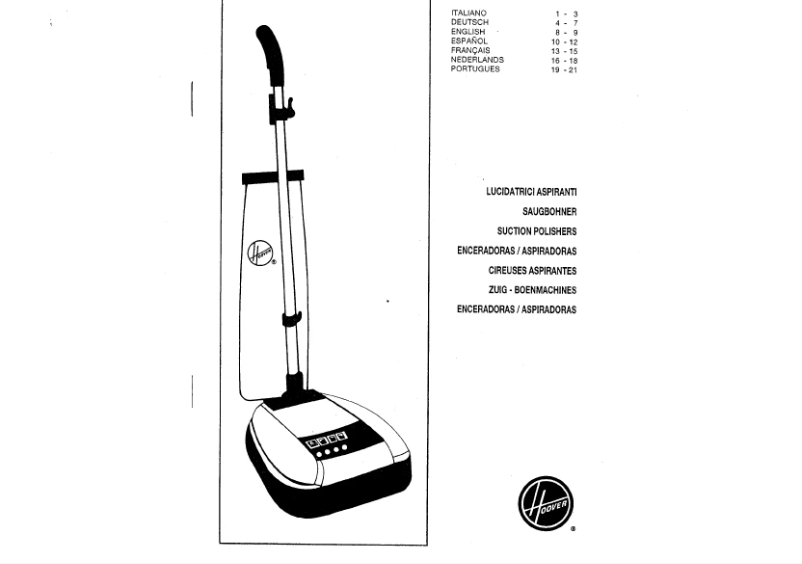 Page n°1 - Manuel utilisateur Hoover Floor Polisher F3890