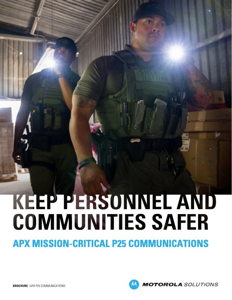 Page 1 de la notice Brochure Motorola APX 8000