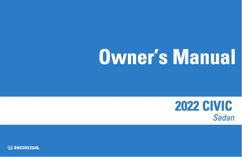 Image de la première page du manuel de l'appareil Civic Sedan (2022)