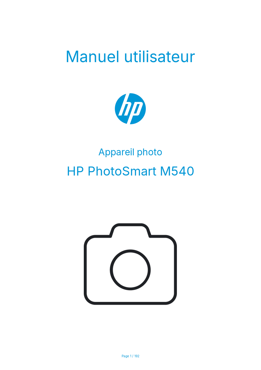 Image de la première page du manuel de l'appareil PhotoSmart M540