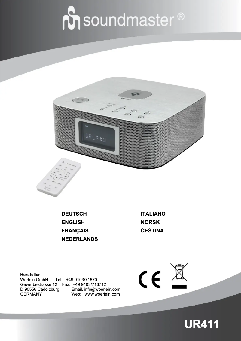 Image de la première page du manuel de l'appareil UR411