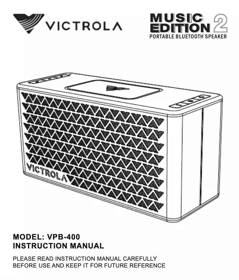 Page n°1 - Manuel utilisateur Victrola Music Edition 2 VPB-400