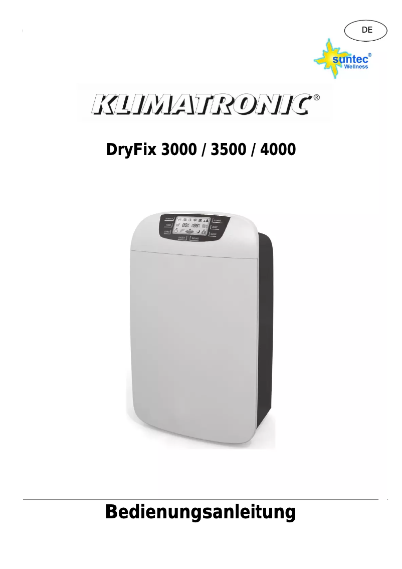 Image de la première page du manuel de l'appareil DryFix 4000