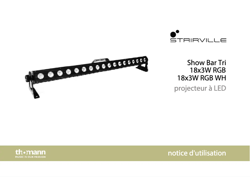 Page n°1 - Manuel utilisateur Stairville Show Bar Tri 18x3W RGB