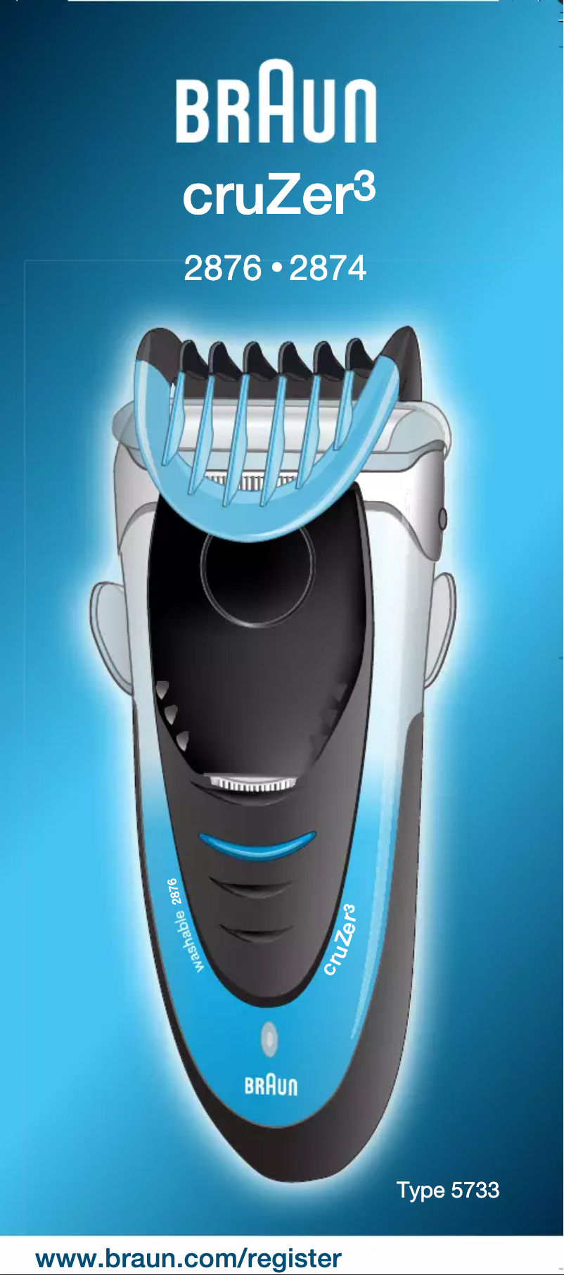 Page 1 de la notice Manuel utilisateur Braun cruZer 3 2876