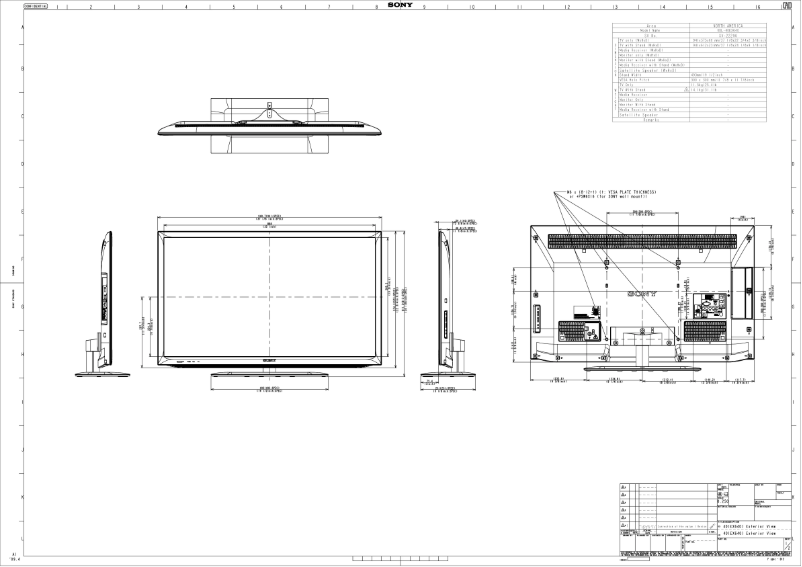 Page 1 de la notice Guide d'installation Sony Bravia KDL-40EX640